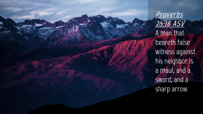 Picture 04 - Proverbs 25:18 ASV Desktop Wallpaper - A man that beareth false witness against his - Desktop Bible Verse Wallpaper