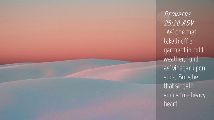 Picture 04 - Proverbs 25:20 ASV Desktop Wallpaper - `As' one that taketh off a garment in cold - Desktop Bible Verse Wallpaper