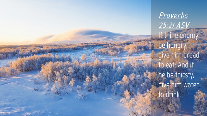Picture 04 - Proverbs 25:21 ASV Desktop Wallpaper - If thine enemy be hungry, give him bread to eat; - Desktop Bible Verse Wallpaper