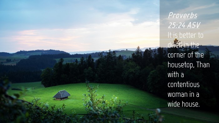 Picture 04 - Proverbs 25:24 ASV Desktop Wallpaper - It is better to dwell in the corner of the - Desktop Bible Verse Wallpaper