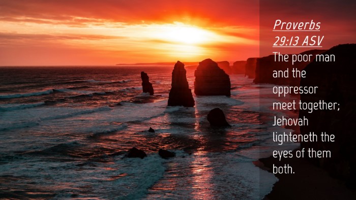 Picture 04 - Proverbs 29:13 ASV Desktop Wallpaper - The poor man and the oppressor meet together; - Desktop Bible Verse Wallpaper