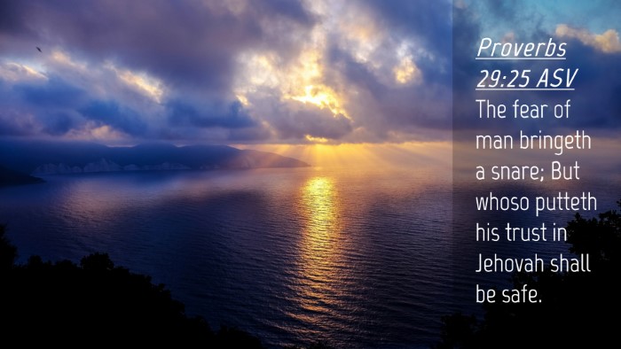 Picture 04 - Proverbs 29:25 ASV Desktop Wallpaper - The fear of man bringeth a snare; But whoso - Desktop Bible Verse Wallpaper