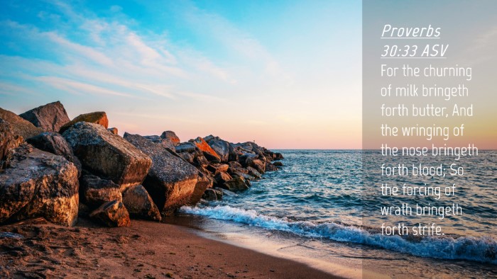 Picture 04 - Proverbs 30:33 ASV Desktop Wallpaper - For the churning of milk bringeth forth butter, - Desktop Bible Verse Wallpaper