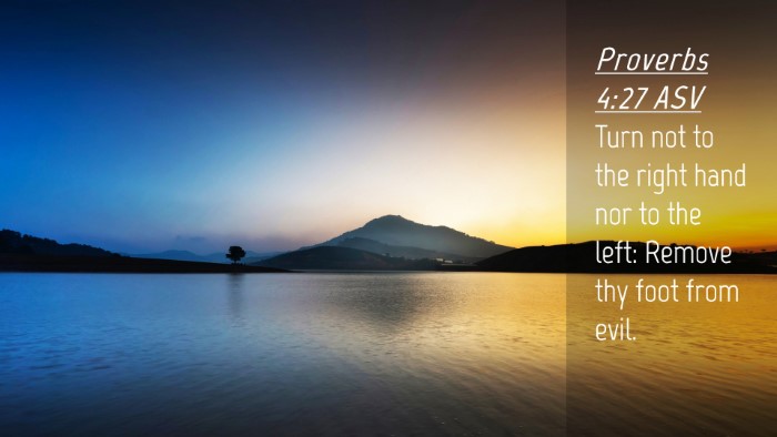 Picture 04 - Proverbs 4:27 ASV Desktop Wallpaper - Turn not to the right hand nor to the left: - Desktop Bible Verse Wallpaper