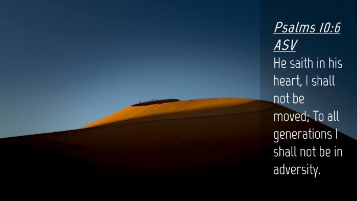 Picture 04 - Psalms 10:6 ASV Desktop Wallpaper - He saith in his heart, I shall not be moved; To - Desktop Bible Verse Wallpaper