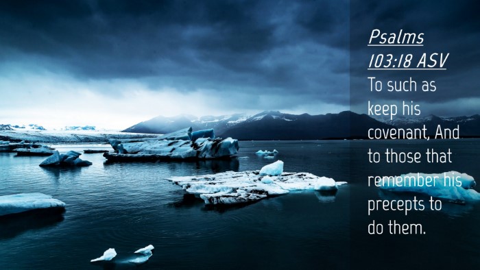 Picture 04 - Psalms 103:18 ASV Desktop Wallpaper - To such as keep his covenant, And to those that - Desktop Bible Verse Wallpaper