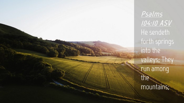Picture 04 - Psalms 104:10 ASV Desktop Wallpaper - He sendeth forth springs into the valleys; They - Desktop Bible Verse Wallpaper