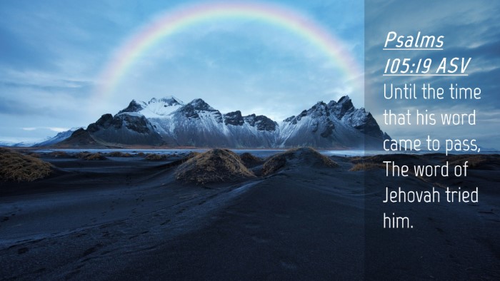 Picture 04 - Psalms 105:19 ASV Desktop Wallpaper - Until the time that his word came to pass, The - Desktop Bible Verse Wallpaper