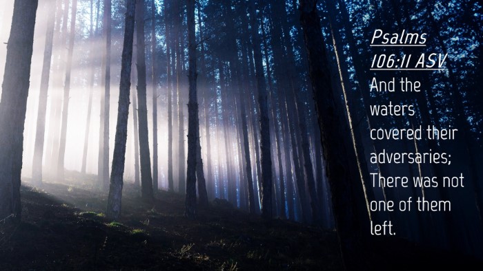 Picture 04 - Psalms 106:11 ASV Desktop Wallpaper - And the waters covered their adversaries; There - Desktop Bible Verse Wallpaper
