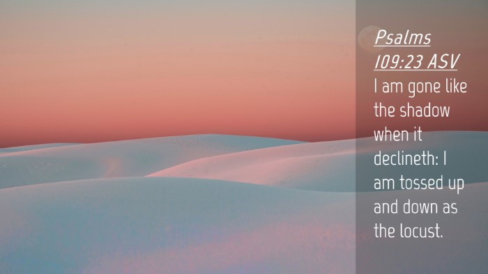Picture 04 - Psalms 109:23 ASV Desktop Wallpaper - I am gone like the shadow when it declineth: I am - Desktop Bible Verse Wallpaper