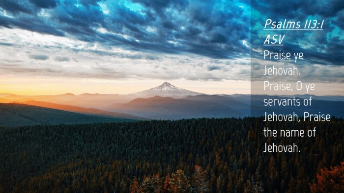 Picture 04 - Psalms 113:1 ASV Desktop Wallpaper - Praise ye Jehovah. Praise, O ye servants of - Desktop Bible Verse Wallpaper