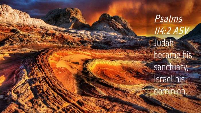 Picture 04 - Psalms 114:2 ASV Desktop Wallpaper - Judah became his sanctuary, Israel his - Desktop Bible Verse Wallpaper