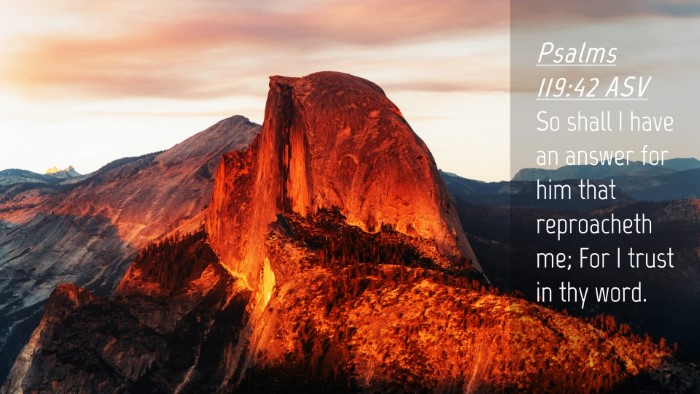Picture 04 - Psalms 119:42 ASV Desktop Wallpaper - So shall I have an answer for him that - Desktop Bible Verse Wallpaper