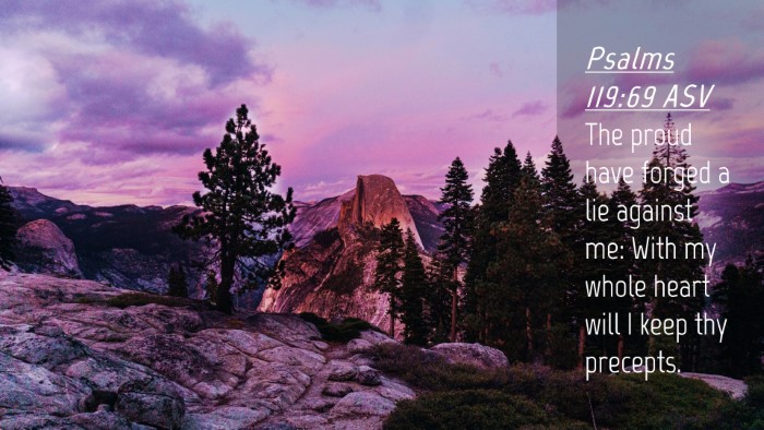 Picture 04 - Psalms 119:69 ASV Desktop Wallpaper - The proud have forged a lie against me: With my - Desktop Bible Verse Wallpaper