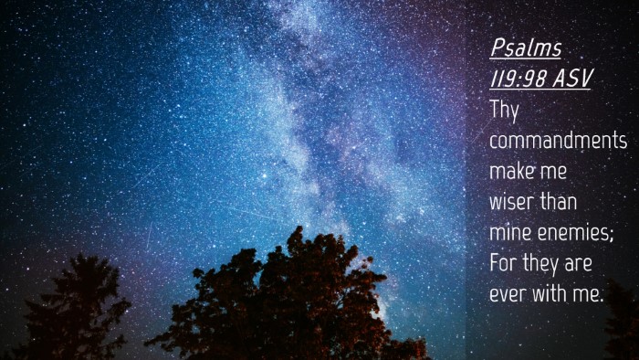 Picture 04 - Psalms 119:98 ASV Desktop Wallpaper - Thy commandments make me wiser than mine enemies; - Desktop Bible Verse Wallpaper