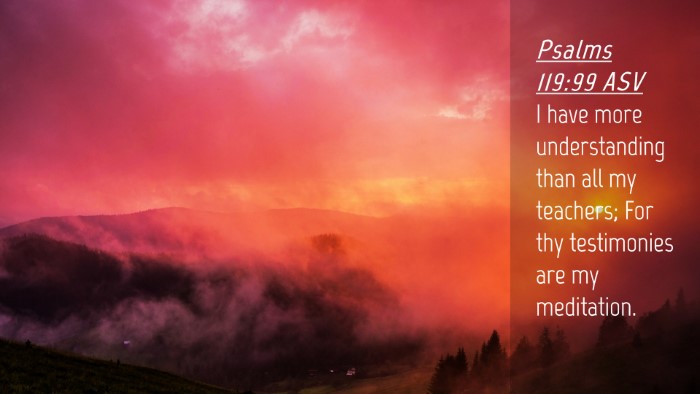 Picture 04 - Psalms 119:99 ASV Desktop Wallpaper - I have more understanding than all my teachers; - Desktop Bible Verse Wallpaper