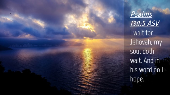 Picture 04 - Psalms 130:5 ASV Desktop Wallpaper - I wait for Jehovah, my soul doth wait, And in his - Desktop Bible Verse Wallpaper
