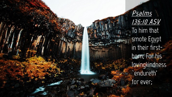 Picture 04 - Psalms 136:10 ASV Desktop Wallpaper - To him that smote Egypt in their first-born; For - Desktop Bible Verse Wallpaper