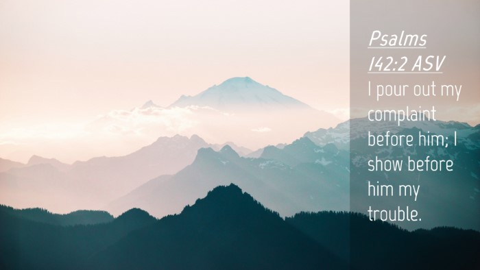 Picture 04 - Psalms 142:2 ASV Desktop Wallpaper - I pour out my complaint before him; I show before - Desktop Bible Verse Wallpaper