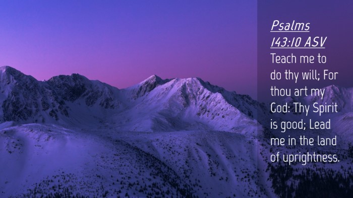 Picture 04 - Psalms 143:10 ASV Desktop Wallpaper - Teach me to do thy will; For thou art my God: Thy - Desktop Bible Verse Wallpaper