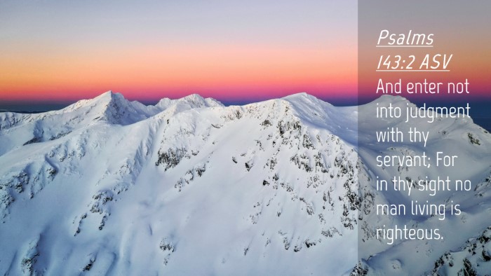 Picture 04 - Psalms 143:2 ASV Desktop Wallpaper - And enter not into judgment with thy servant; For - Desktop Bible Verse Wallpaper