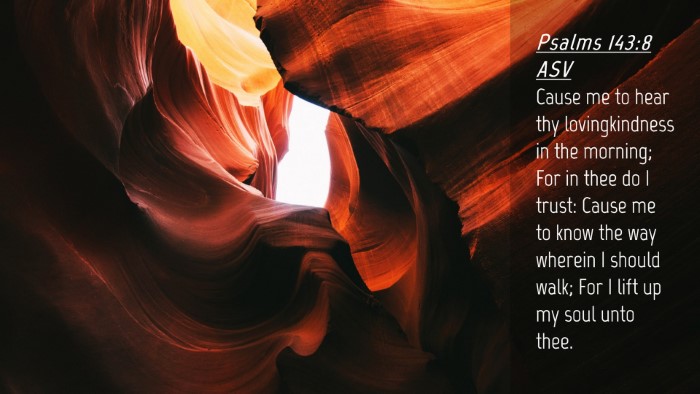 Picture 04 - Psalms 143:8 ASV Desktop Wallpaper - Cause me to hear thy lovingkindness in the - Desktop Bible Verse Wallpaper