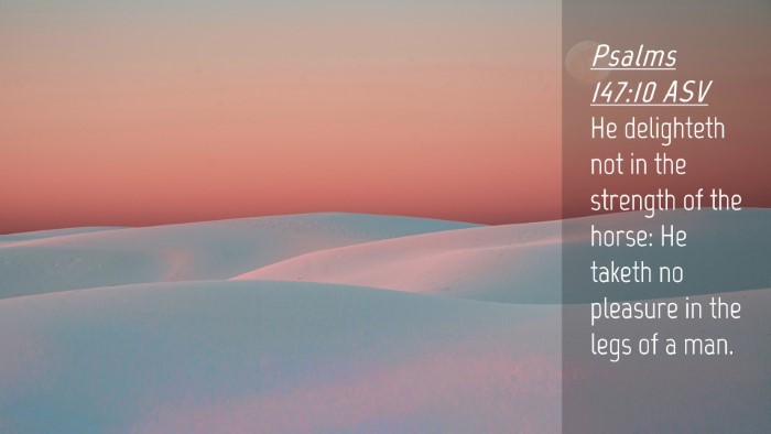 Picture 04 - Psalms 147:10 ASV Desktop Wallpaper - He delighteth not in the strength of the horse: - Desktop Bible Verse Wallpaper