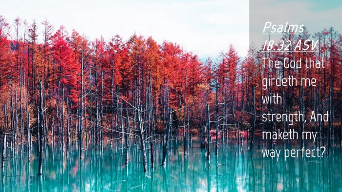 Picture 04 - Psalms 18:32 ASV Desktop Wallpaper - The God that girdeth me with strength, And maketh - Desktop Bible Verse Wallpaper