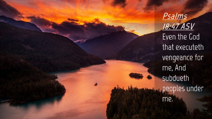 Picture 04 - Psalms 18:47 ASV Desktop Wallpaper - Even the God that executeth vengeance for me, And - Desktop Bible Verse Wallpaper