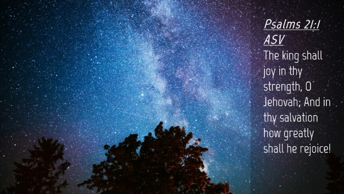 Picture 04 - Psalms 21:1 ASV Desktop Wallpaper - The king shall joy in thy strength, O Jehovah; - Desktop Bible Verse Wallpaper