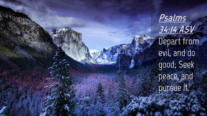 Picture 04 - Psalms 34:14 ASV Desktop Wallpaper - Depart from evil, and do good; Seek peace, and - Desktop Bible Verse Wallpaper
