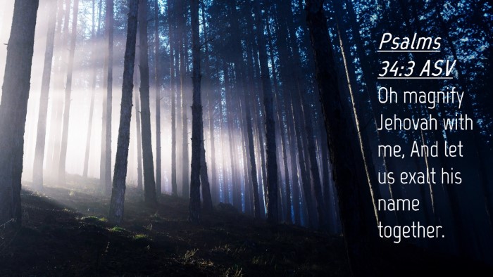 Picture 04 - Psalms 34:3 ASV Desktop Wallpaper - Oh magnify Jehovah with me, And let us exalt his - Desktop Bible Verse Wallpaper