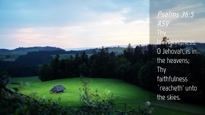 Picture 04 - Psalms 36:5 ASV Desktop Wallpaper - Thy lovingkindness, O Jehovah, is in the heavens; - Desktop Bible Verse Wallpaper