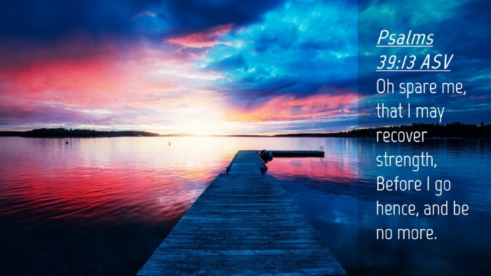 Picture 04 - Psalms 39:13 ASV Desktop Wallpaper - Oh spare me, that I may recover strength, Before - Desktop Bible Verse Wallpaper