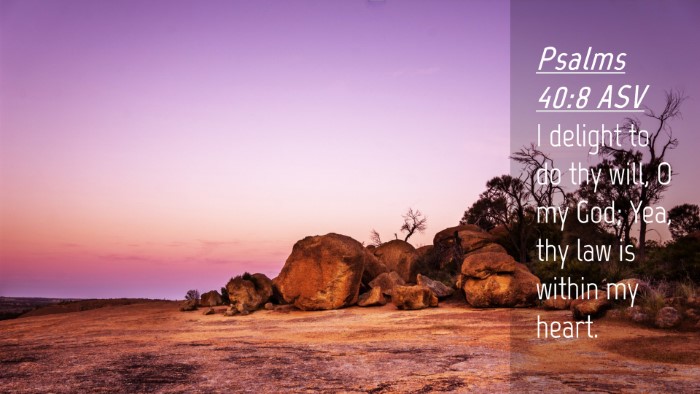 Picture 04 - Psalms 40:8 ASV Desktop Wallpaper - I delight to do thy will, O my God; Yea, thy law - Desktop Bible Verse Wallpaper