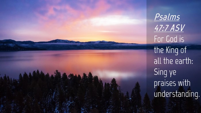 Picture 04 - Psalms 47:7 ASV Desktop Wallpaper - For God is the King of all the earth: Sing ye - Desktop Bible Verse Wallpaper