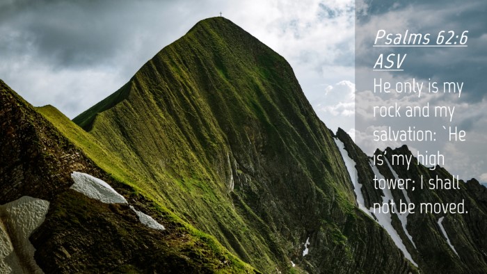 Picture 04 - Psalms 62:6 ASV Desktop Wallpaper - He only is my rock and my salvation: `He is' my - Desktop Bible Verse Wallpaper