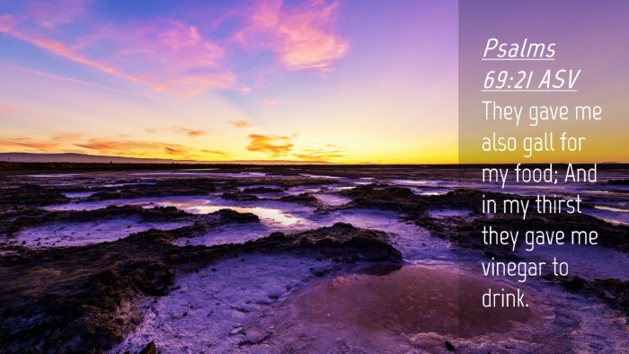 Picture 04 - Psalms 69:21 ASV Desktop Wallpaper - They gave me also gall for my food; And in my - Desktop Bible Verse Wallpaper