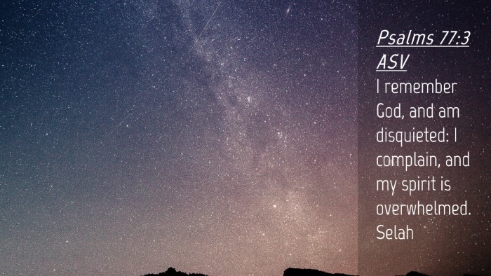 Picture 04 - Psalms 77:3 ASV Desktop Wallpaper - I remember God, and am disquieted: I complain, - Desktop Bible Verse Wallpaper