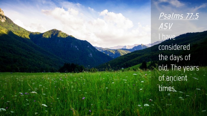 Picture 04 - Psalms 77:5 ASV Desktop Wallpaper - I have considered the days of old, The years of - Desktop Bible Verse Wallpaper
