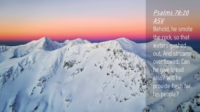 Picture 04 - Psalms 78:20 ASV Desktop Wallpaper - Behold, he smote the rock, so that waters gushed - Desktop Bible Verse Wallpaper
