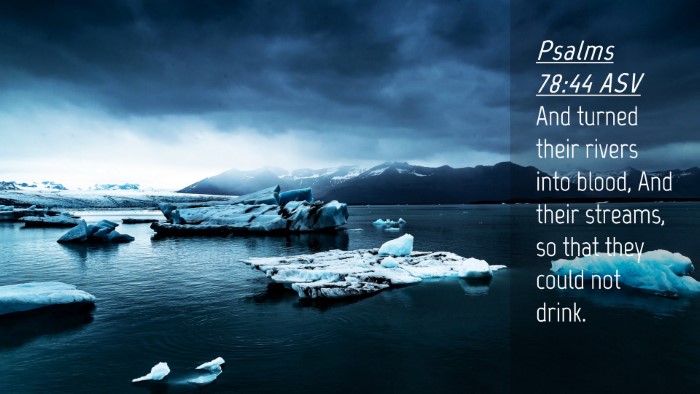 Picture 04 - Psalms 78:44 ASV Desktop Wallpaper - And turned their rivers into blood, And their - Desktop Bible Verse Wallpaper