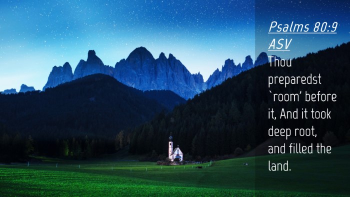 Picture 04 - Psalms 80:9 ASV Desktop Wallpaper - Thou preparedst `room' before it, And it took - Desktop Bible Verse Wallpaper