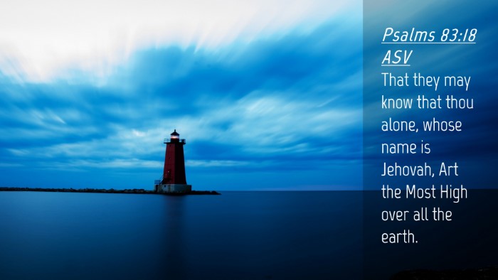 Picture 04 - Psalms 83:18 ASV Desktop Wallpaper - That they may know that thou alone, whose name is - Desktop Bible Verse Wallpaper