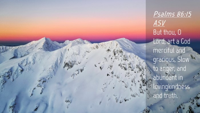 Picture 04 - Psalms 86:15 ASV Desktop Wallpaper - But thou, O Lord, art a God merciful and - Desktop Bible Verse Wallpaper