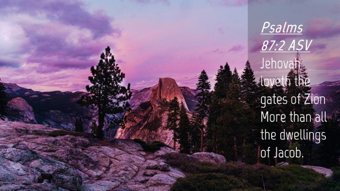 Picture 04 - Psalms 87:2 ASV Desktop Wallpaper - Jehovah loveth the gates of Zion More than all - Desktop Bible Verse Wallpaper