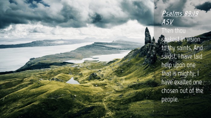 Picture 04 - Psalms 89:19 ASV Desktop Wallpaper - Then thou spakest in vision to thy saints, And - Desktop Bible Verse Wallpaper