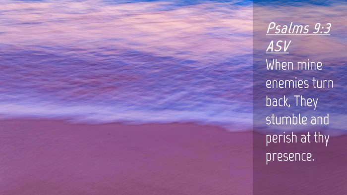 Picture 04 - Psalms 9:3 ASV Desktop Wallpaper - When mine enemies turn back, They stumble and - Desktop Bible Verse Wallpaper