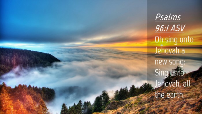 Picture 04 - Psalms 96:1 ASV Desktop Wallpaper - Oh sing unto Jehovah a new song: Sing unto - Desktop Bible Verse Wallpaper