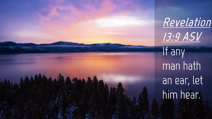 Picture 04 - Revelation 13:9 ASV Desktop Wallpaper - If any man hath an ear, let him - Desktop Bible Verse Wallpaper